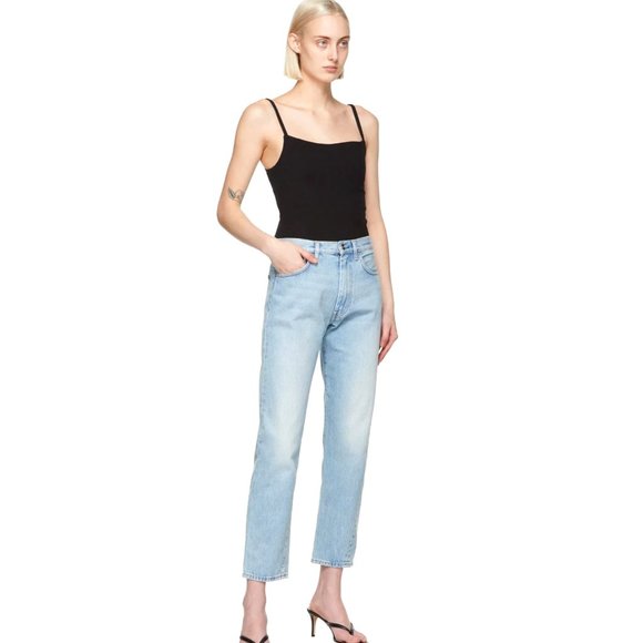 Totême Original Straight-Leg Jeans in Light Wash - Picture 1 of 15
